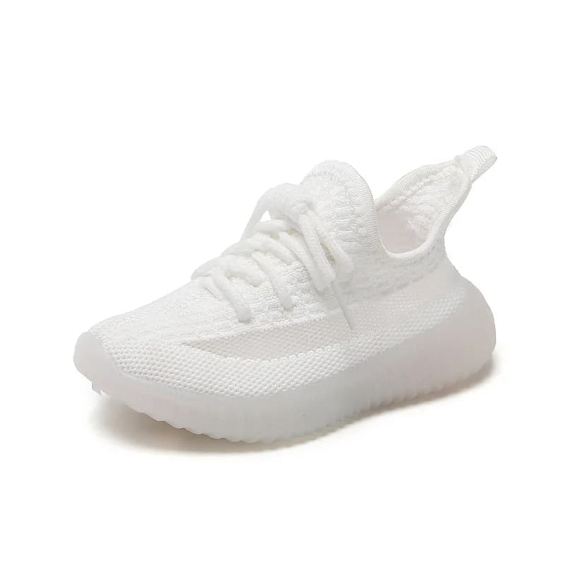 Nuove Scarpe Sportive Traspiranti in Rete per Bambini, Scarpe da Corsa Bianche per Ragazzi e Ragazze, Sneakers con Suola Spessa in Rete per Primavera e Autunno