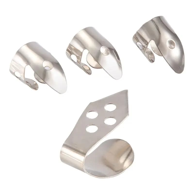 【Nuovo coupon per utenti!】 4 plettri per chitarra in metallo, plettri per chitarra in acciaio inossidabile per chitarra acustica, banjo, ukulele