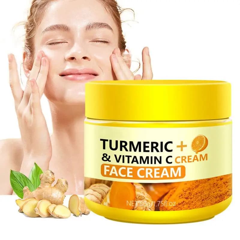 50g Curcuma VC Face Cream Curcuma Whitening Face Cream Removing wrinkles Clear thin lines Moisturizing lotion for face Care