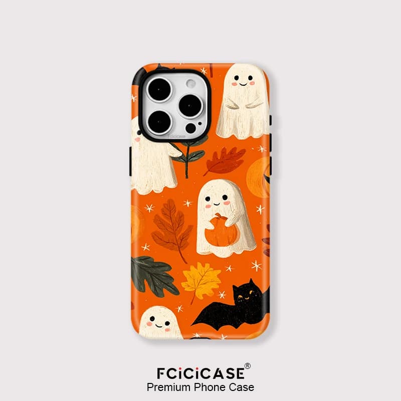 Fcicicase Custodia per telefono zucca di Halloween per iPhone 16 15 14 Plus 13 12 11 Pro Max magnetica per copertura rigida con carica wireless Magsafe