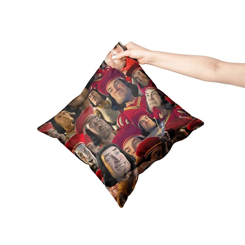 Aertemisi 18'' x 18'' Lord Farquaad Square Throw Pillow Cushion Covers Cases Pillowcases for Sofa 45cm x 45cm