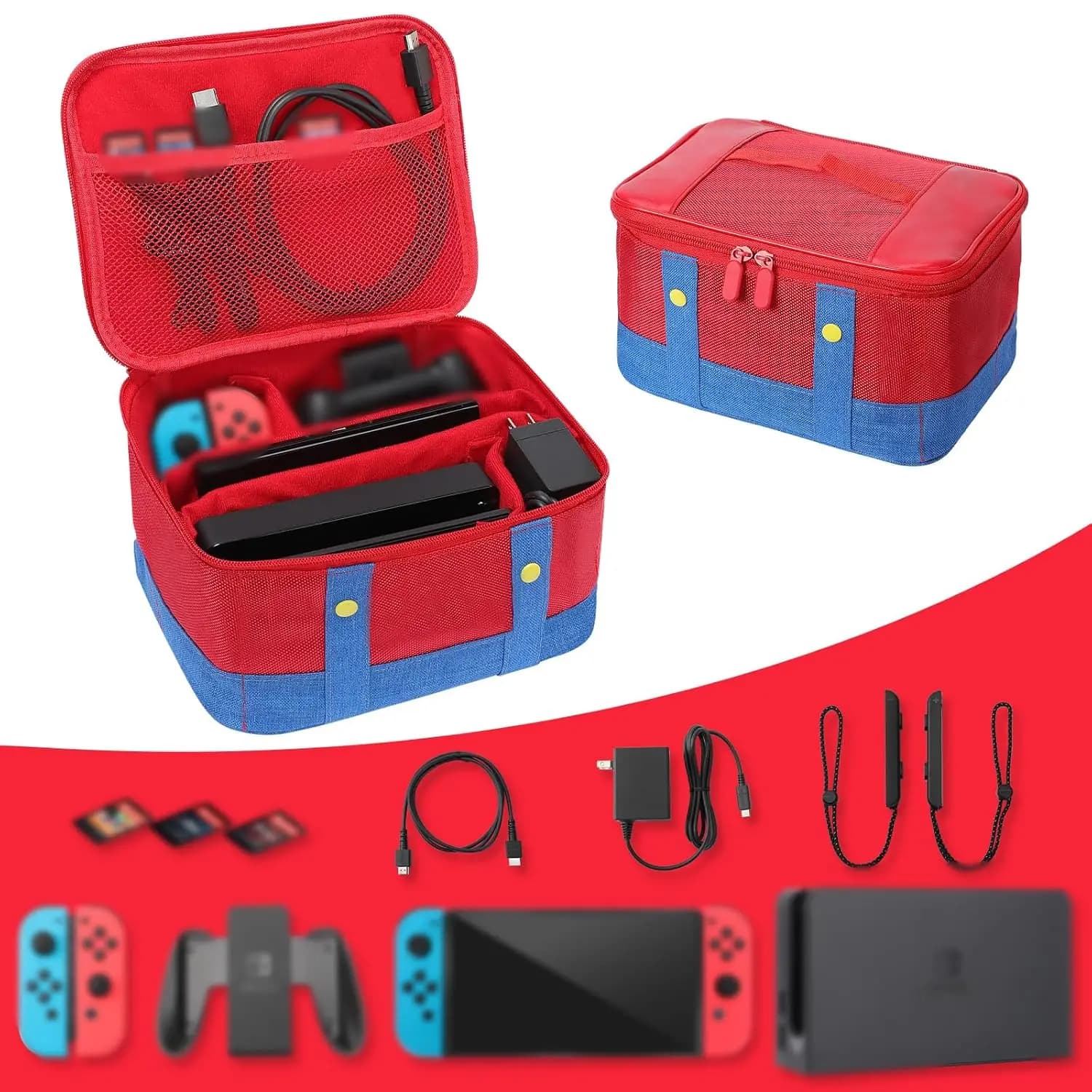 Custodia da trasporto per Switch 2 - Borsa a tracolla portatile per console di gioco NS2, dock Switch 2, controller Pro, cavo, accessori NS 2