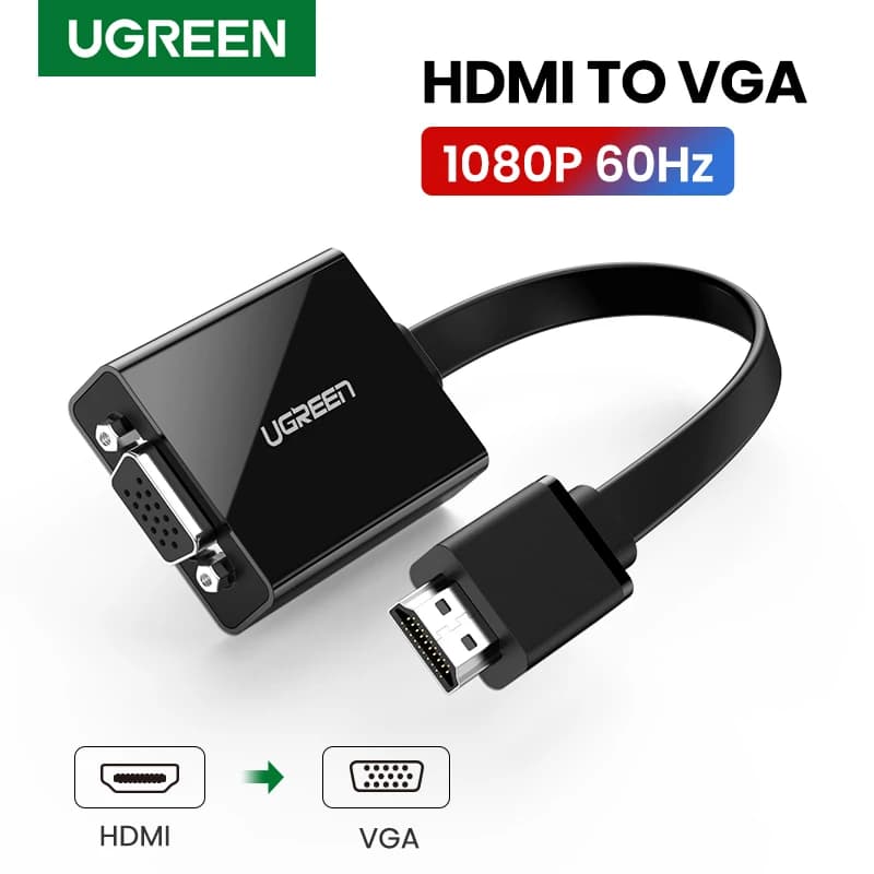 UGREEN HDMI to VGA converter for PS4 male to Famale HDMI adapter VGA 1080P with Jack 3.5 for VGA HDMI PC TV Box
