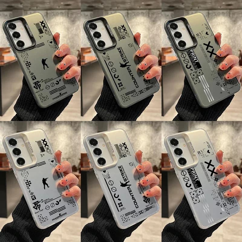 Game GO Cassa Del Telefono Per Samsung A56 A55 A54 A36 A35 A34 A26 A25 A24 A16 A15 A14 Laser Duro PC + TPU Custodie Back Cover-H615