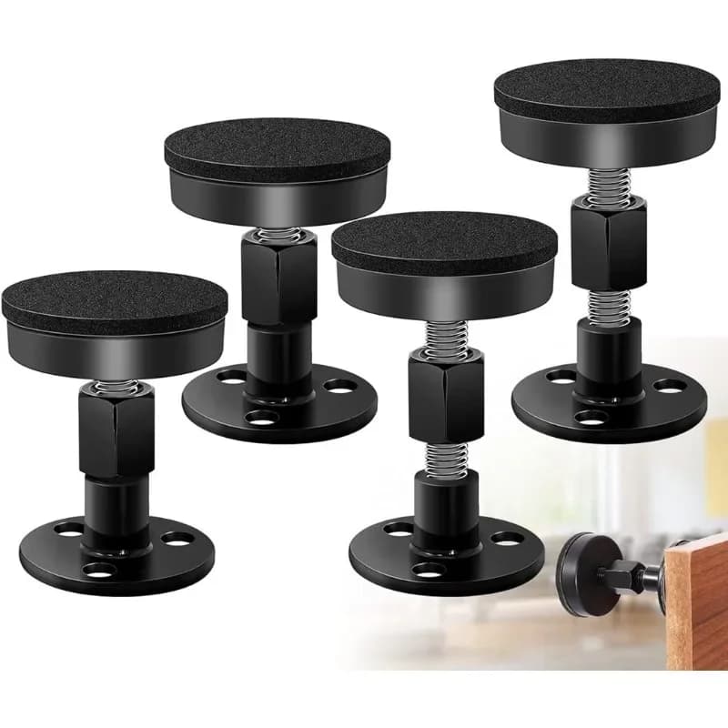 4 pezzi Tappi testiera Telaio letto filettato regolabile Strumento anti-vibrazione Comodino Antishake Supporto telescopico Stabilizzatore