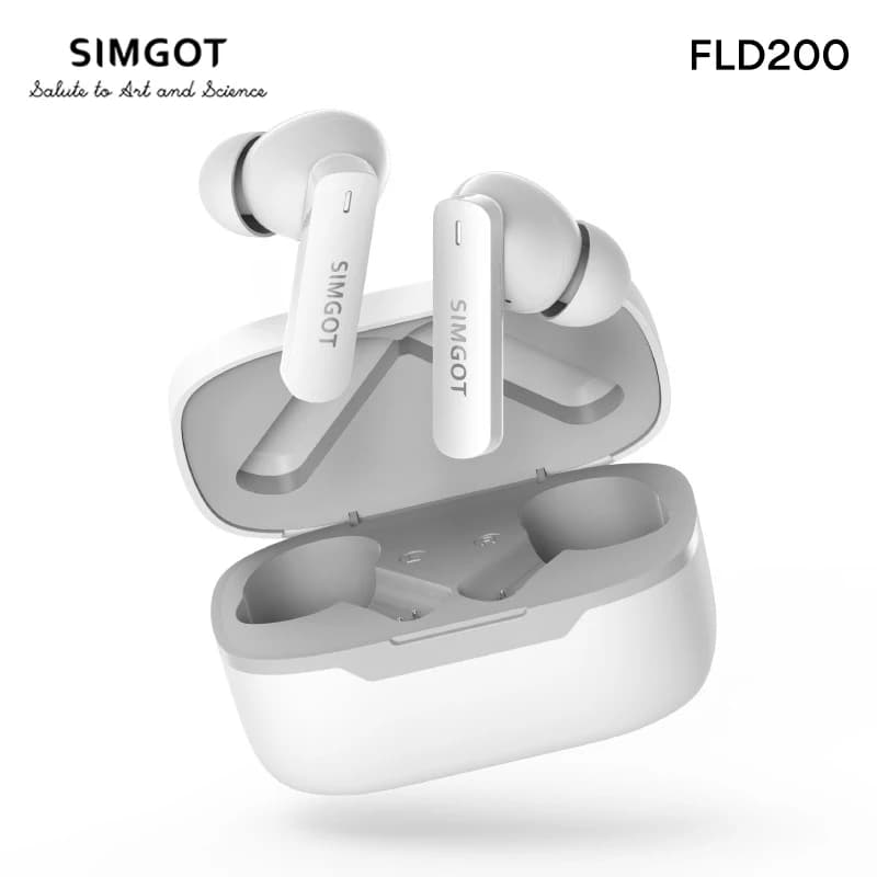 SIMGOT FLD200 Earphones Wireless Bluetooth 5.4 Headphones ANC Active Noise Reduction Earbuds TWS HiFi High Sound Quality Headset