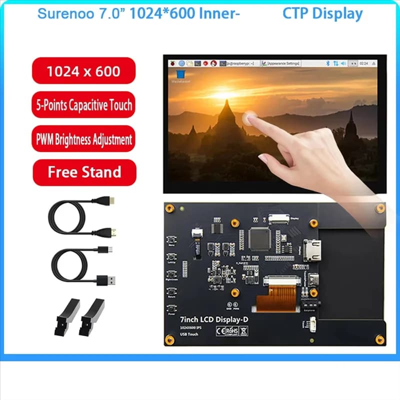 AT82-7Inch - Touch panel display monitor LCD module IP compatible for display module LCD Raspberry Pi