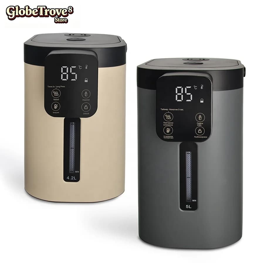 GlobeTrove PANCERKA 4L 5L Smart Electric Kettle Water Dispenser Air Thermo Pot For Home & Car For Hotels