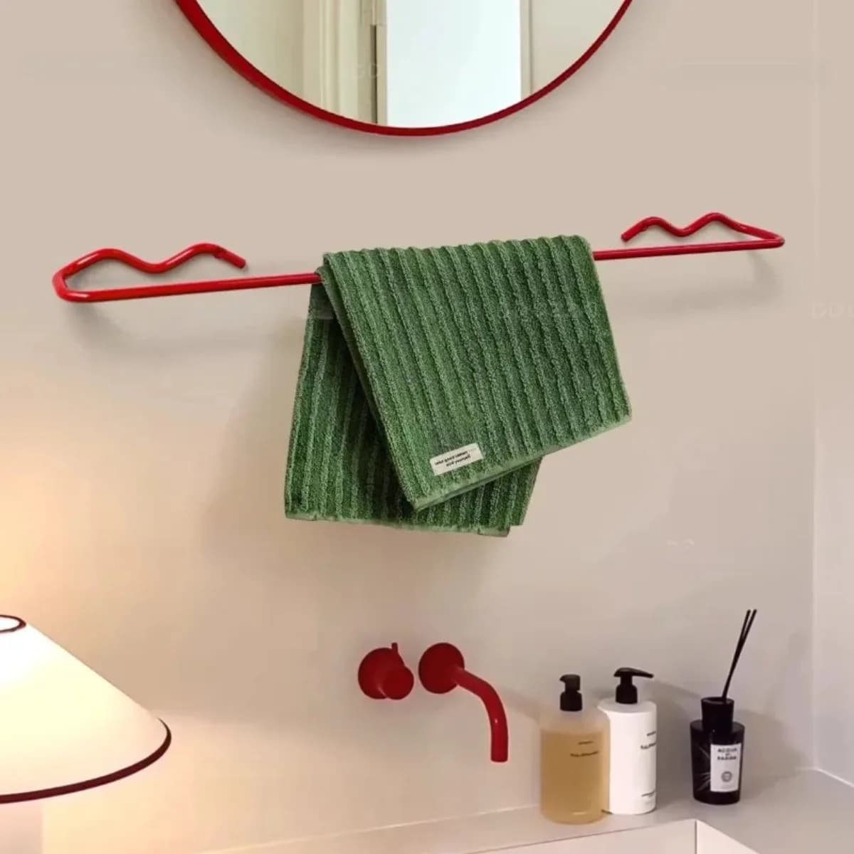 Portasciugamani da Bagno Stile Dopamina, Porta Asciugamani in Metallo da Parete, Organizzatore per Bagno, Decorazione per la Casa