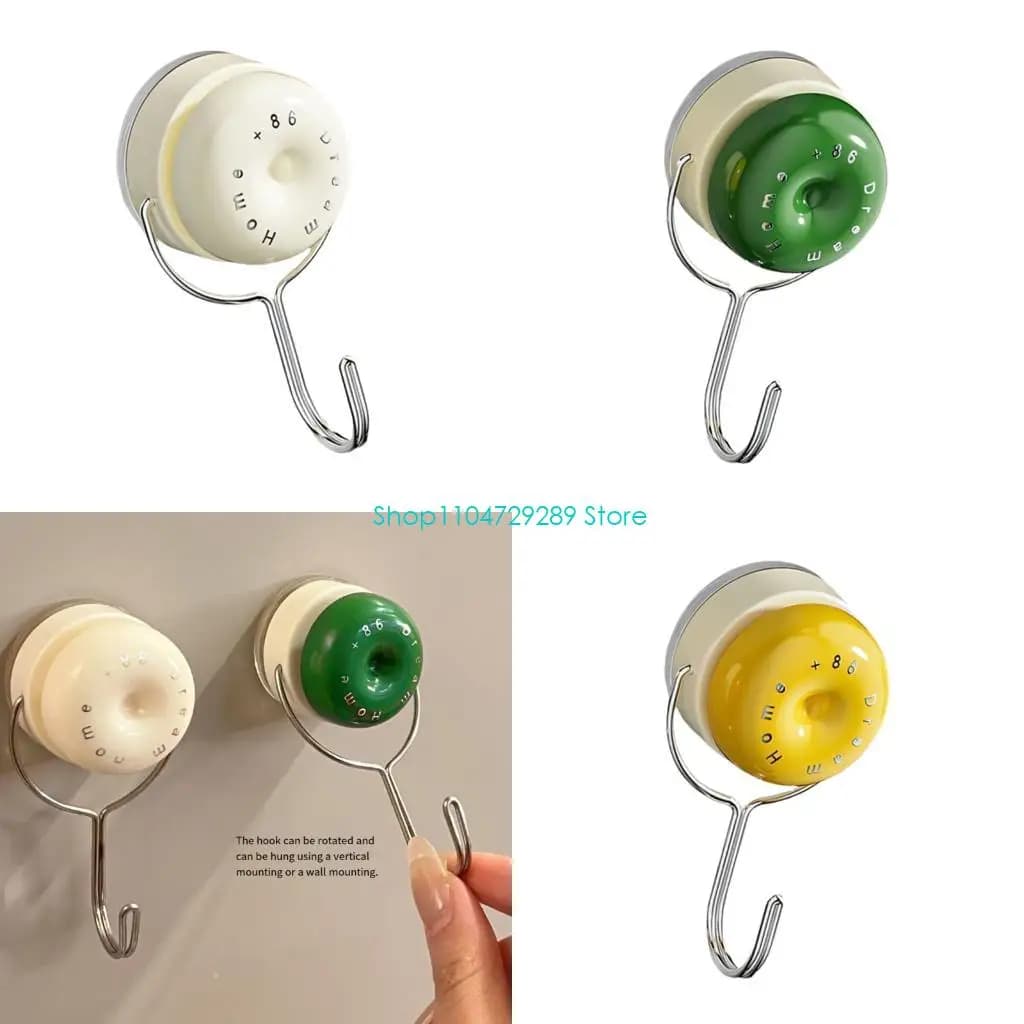 D8KE Suction Cup Wall Hook Strong Load Bearing for Bathroom Kitchen Storage