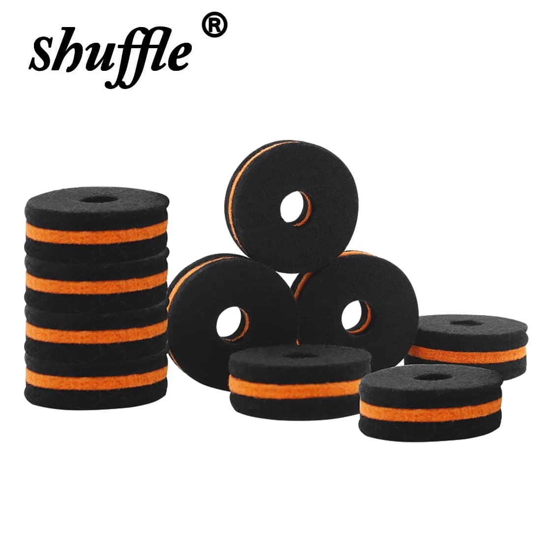 10 pezzi kit batteria piatti feltro pad fette di batteria supporto rondella pad protezione piatti accessori per strumenti musicali a percussione