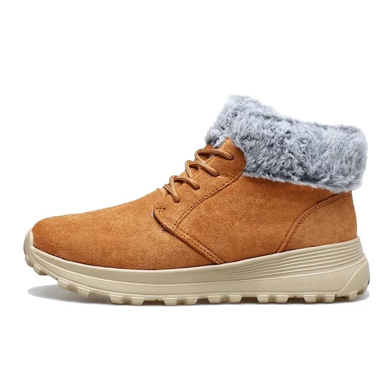 Stivali invernali da uomo caldi Nuove scarpe da trekking da uomo casual comode e durevoli Stivali da neve alti da uomo antiscivolo in pelle di grandi dimensioni all'aperto