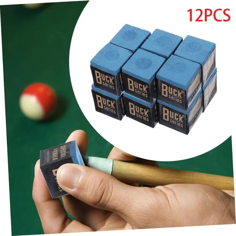 12 pezzi stecca da biliardo gessetti accessori da biliardo antiscivolo resistente all'usura durevole portatile leggero professionale gesso da biliardo