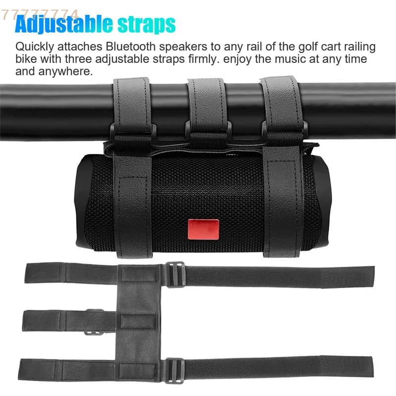 Supporto per altoparlante Bluetooth portatile per portabottiglie per mountain bike da bicicletta Carrello da golf con portabottiglie per bicicletta con cinghia fissa