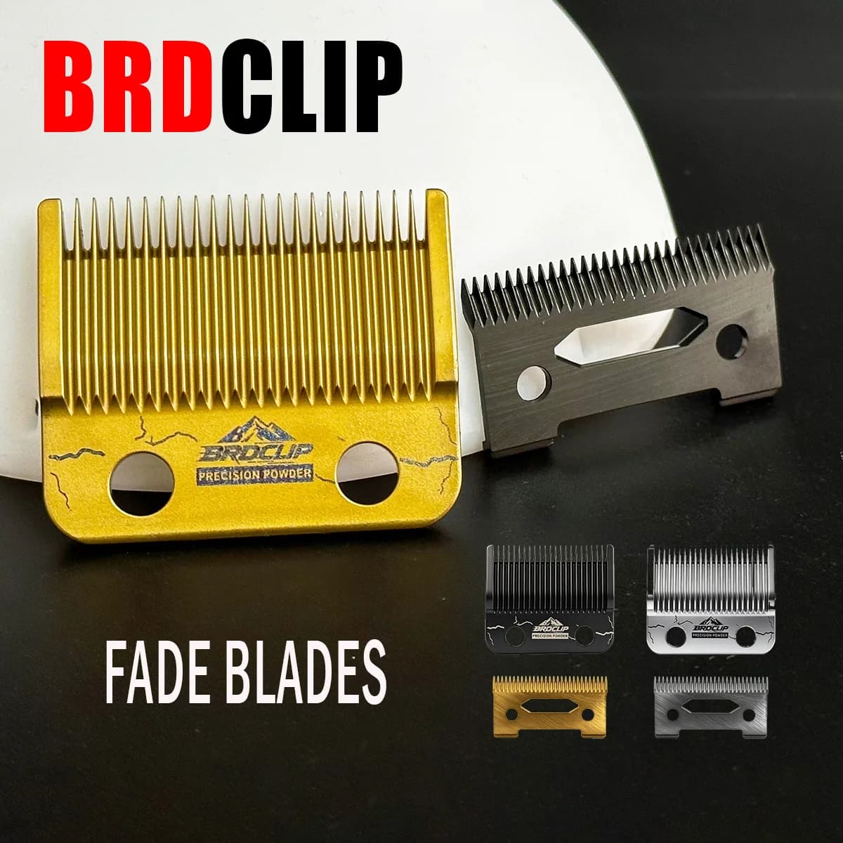 Lama di ricambio originale BRDCLIP 808M FADE per tosatrici M10 M5 V003 106, in acciaio per metallurgia delle polveri e ceramica