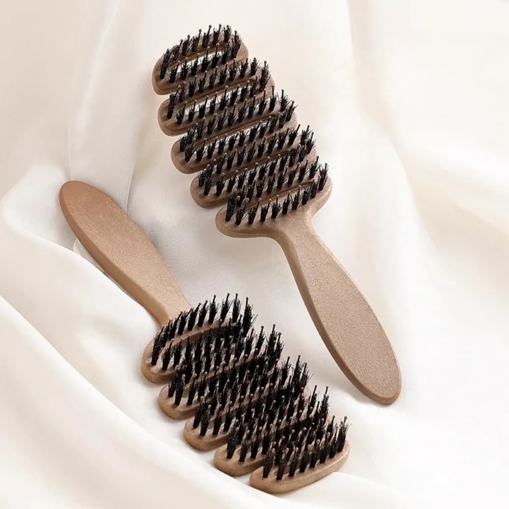 Spazzola per capelli in setole di cinghiale, pettine antistatico, pettine massaggiante per parrucchieri, spazzola per capelli ricci, strumenti per lo styling dei capelli da salone, strumenti per il trucco