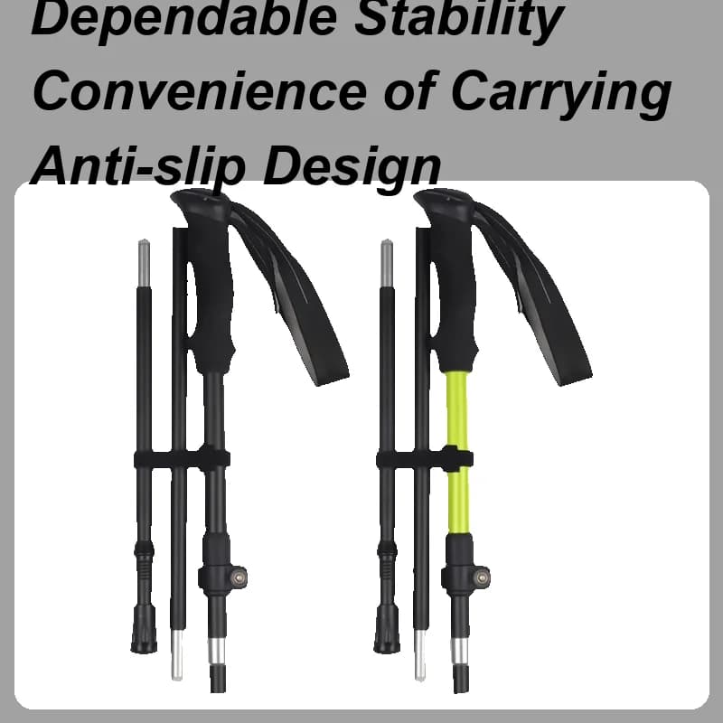 Trekking sticks Folding aluminum alloy trekking poles Outdoor adventure equipment Walking stick with support for balance for camping