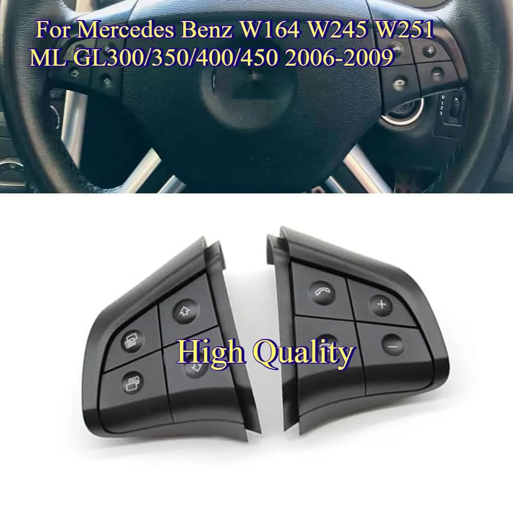 Kit di pulsanti multifunzione per volante auto, tasti di controllo telefono per Mercedes Benz W164 W245 W251 ML GL300/350/400/450 2006-2009