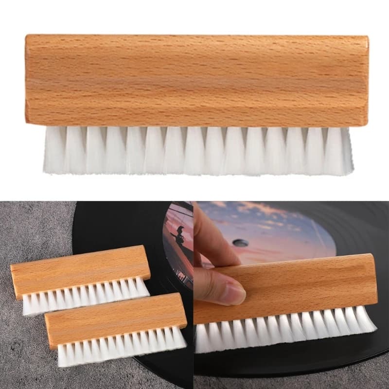 Brush for cleaning vinyl discs with delicate nylon bristles for F19E wine lovers