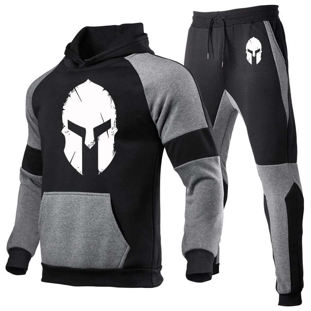 Spartan logo The new men's suit is suitable for spring and autumn pullover sweaters paired with trousers hoodies