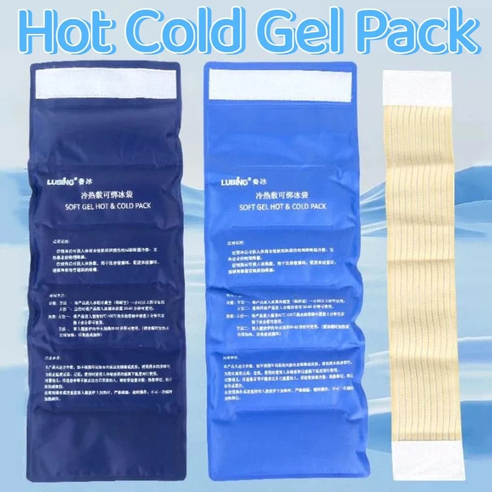 Impacco di Gel Riutilizzabile Caldo/Freddo, Cuscinetto Elastico in Gel per Polso e Caviglia, Impacco Freddo per Sport