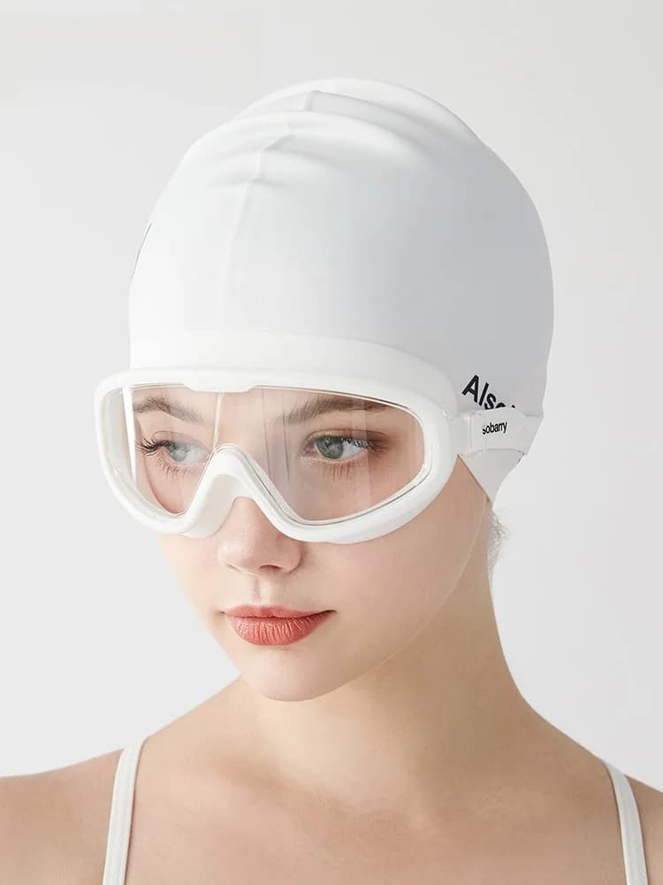 Women's Waterproof Swimwear, Set Underwater Equipment Integrate with Earplugs, Swimming Knees for Adults