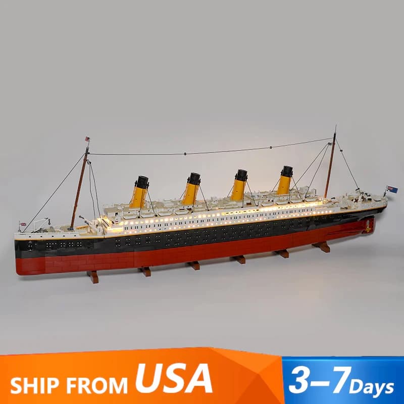LED Lighting Set for 10294 Titanic Large Cruise Ship Decorative Lamp (LED Light Only) Brick Creative Toys Christmas Gift Lights