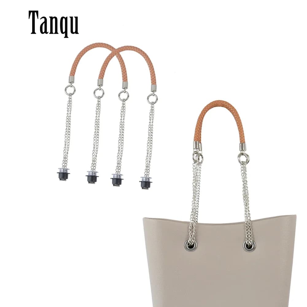 Nuovo 1 paio Obag manici cintura a tracolla lunga con OT catena in metallo argento per fai da te EVA autunno inverno ragazza donna O borsa borse a tracolla