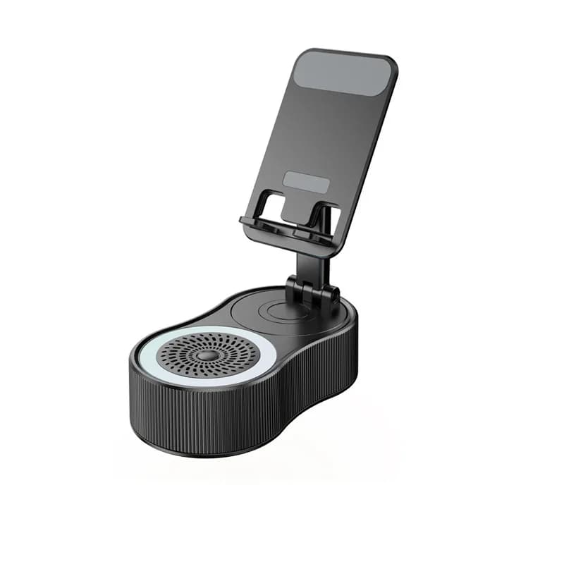 Altoparlante Bluetooth con Luce RGB 5 in 1, Power Bank e Supporto per Telefono, Spedizione Rapida
