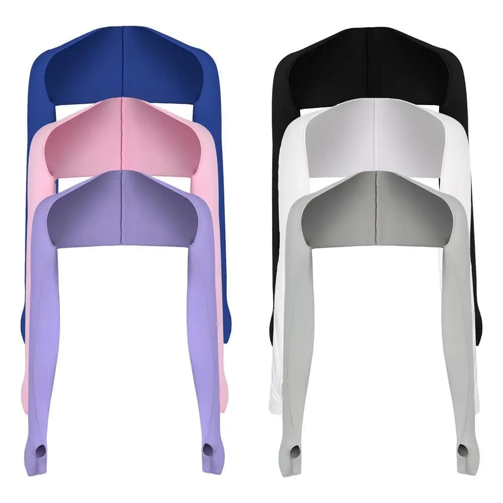 Summer Ice Silk Loose Long Sleeve Sun Protection Women's Shoulder Shawl Breathable Sleeve Covers Cycling Sunscreen Gloves