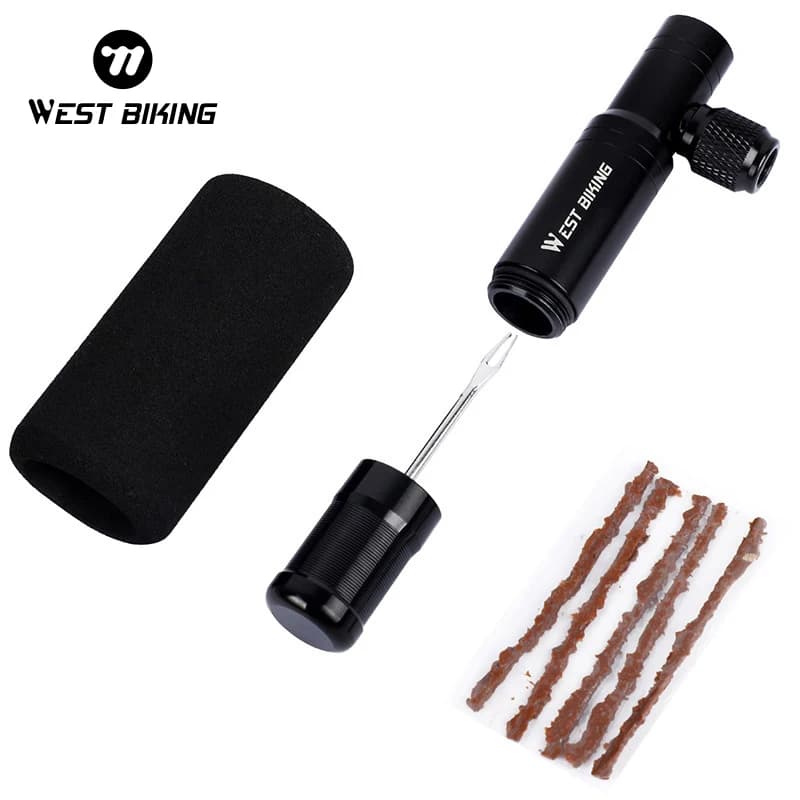 West Bike 2 in 1 Mini Pompa Della Bici Bicicletta Della Gomma di Riparazione Strumento di Lega di Alluminio Valvola Presta E Schrader Portatile Mtb bicicletta Pompa di Aria