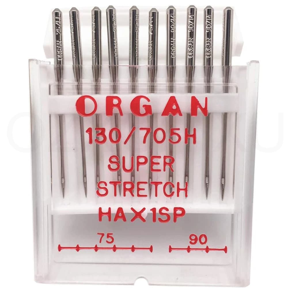 Serger per aghi per organo da 10 pezzi # 75 - # 90 aghi combinati HAx1SP per parti di accessori per cucire con aghi anti-salto in tessuto a maglia elastico