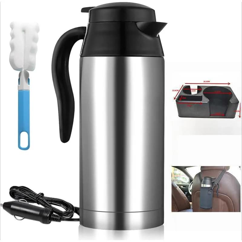 12V 24V Auto Electric Heating Cup 750ML Stainless Steel Bathtub bottle with Spina cigarette lighter Automatic Thermos