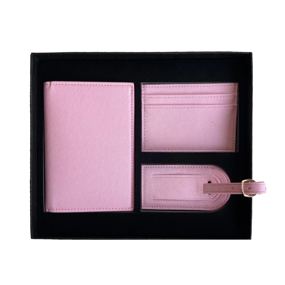 PU Leather Passport Cover Waterproof Textured Finish Cardholder Travel Accessories Gift Box Packaging Passport Holder Travel Bag