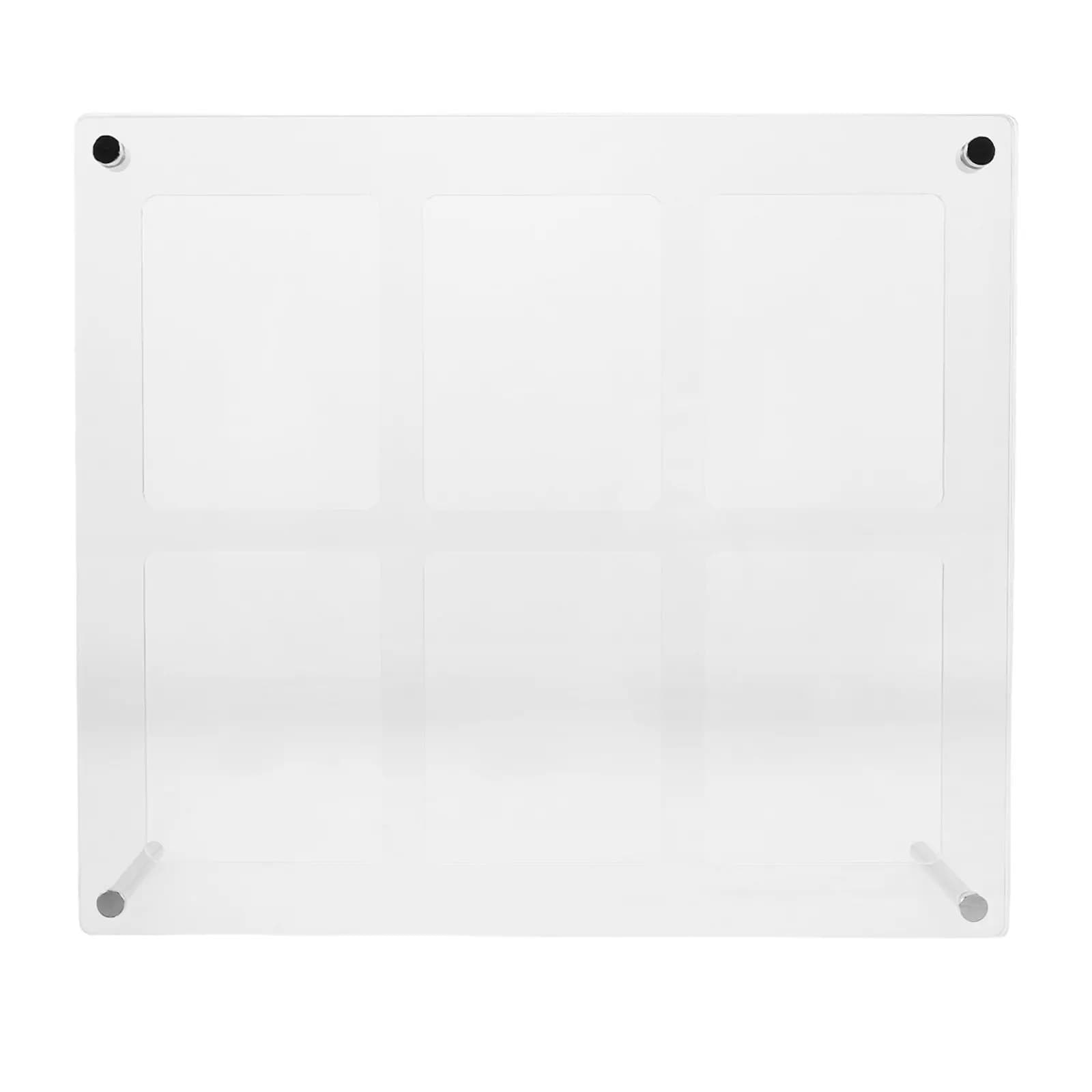 Transparent acrylic photo frames at 6 grids, desk, with image collage support, for home, weddings, desktop display