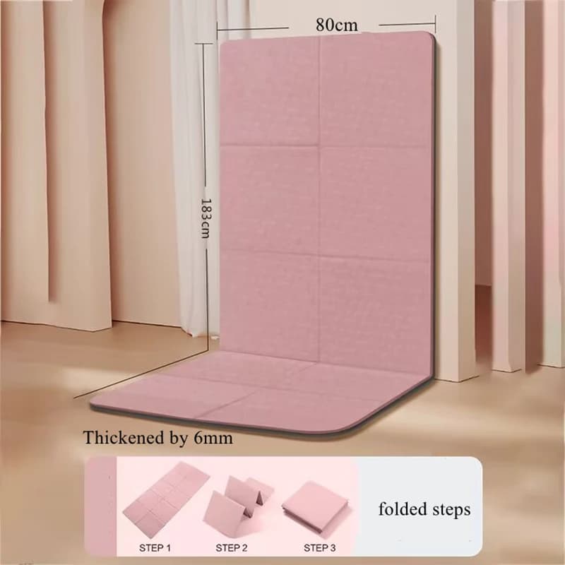 Anti-slip yoga mat 183x60x0.8 cm folding eco-friendly for pilates and floor training folding exercise two-sided fitness travel exercise