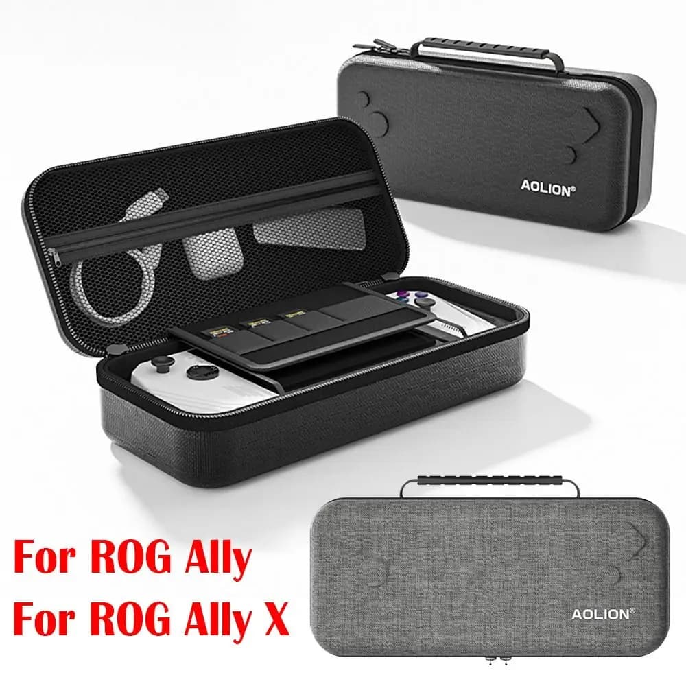 con staffa Scatola per console di gioco portatile Protezione per schermo Accessori antiurto Organizzatore Resistente all'usura per ASUS ROG Ally X 2024
