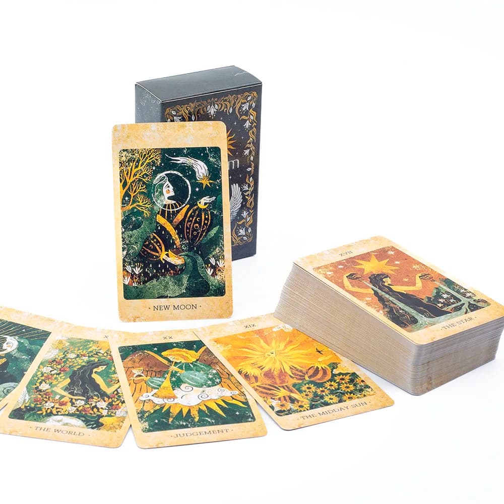 The Solar Kingdom Mazzo di tarocchi 78 carte Oracle Set Visioni inglesi Divinazione Edition Mazzo Giochi da tavolo 10.4x6.1 cm