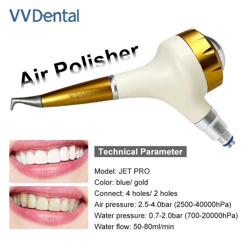 VV Dental Air Polishing Prophy Air Flow per Igiene Orale, Pulizia e Sbiancamento dei Denti, Strumento di Lucidatura, Attrezzatura Dentale
