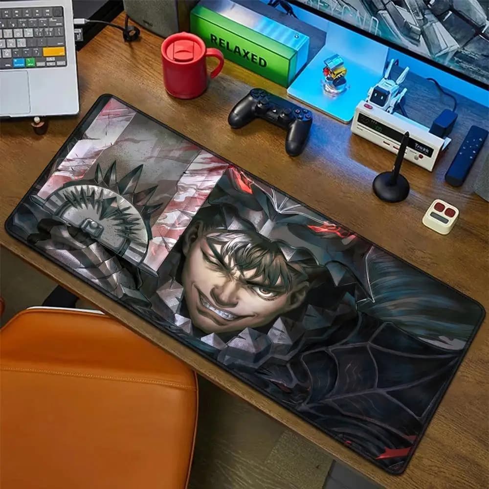 Tappetino per mouse Guts Sword In Berserk, tappetino in gomma per laptop, tappetino per mouse Xxl, notebook, computer da gioco, accessori da gioco
