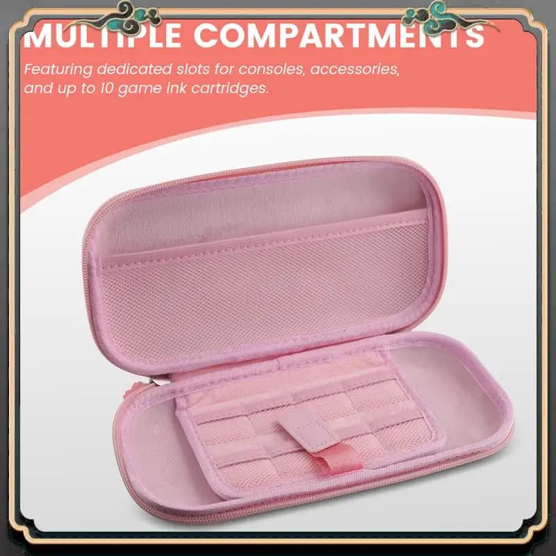 Custodia da trasporto ASMA-rosa compatibile con Nintendo Switch Lite, borsa portatile per Nintendo Switch Lite per Switch Lite con spazio di archiviazione
