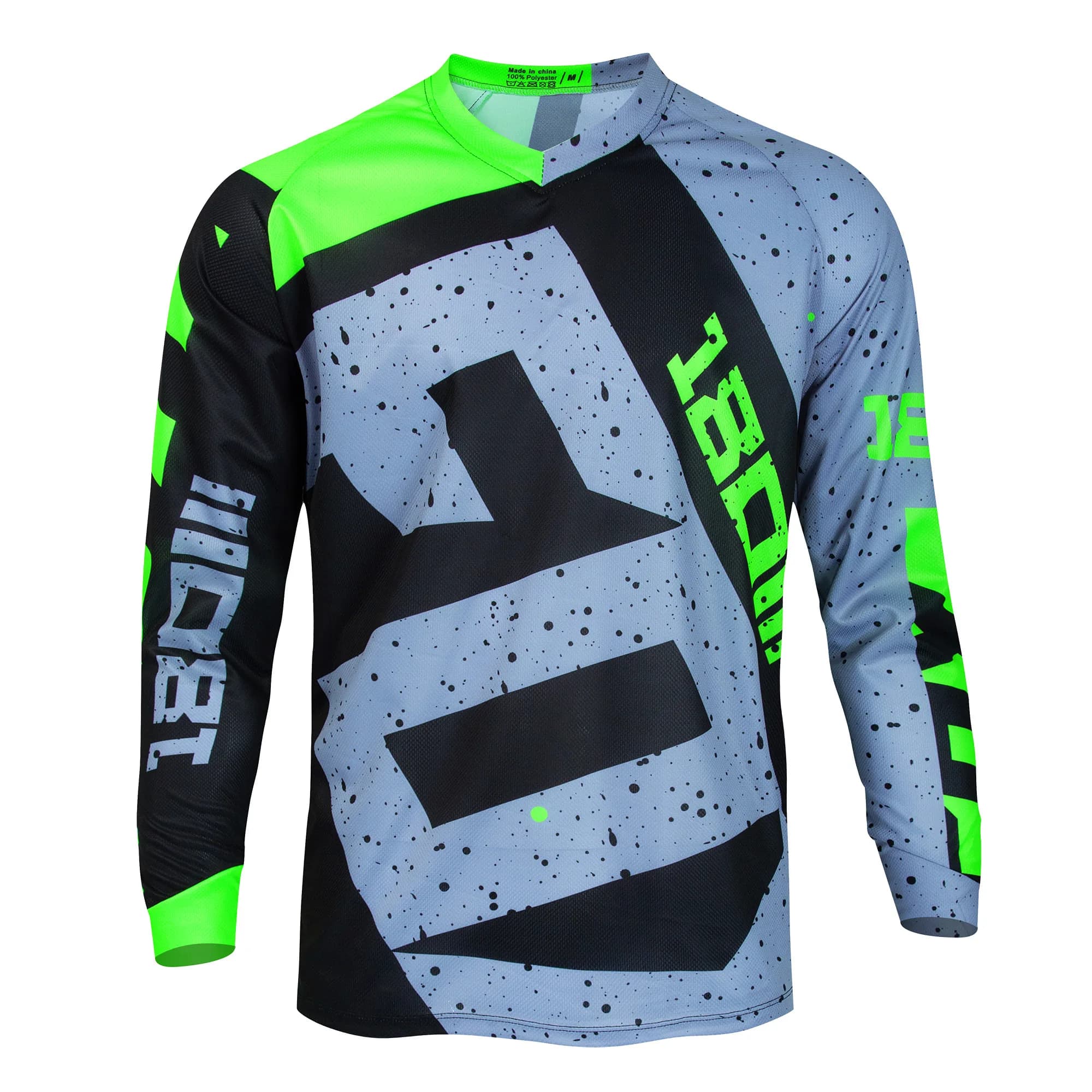 Maglie da ciclismo modello alfabeti da uomo 2025 Camicia a maniche lunghe ampia traspirante e traspirante attiva per gli sport di guida in bicicletta
