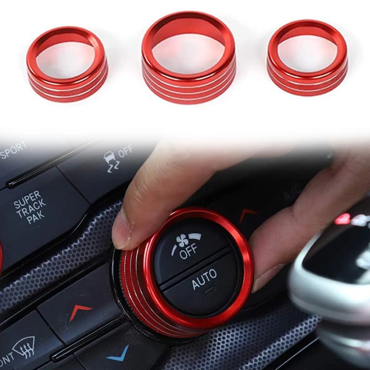 Manopole AC pulsante interruttore condizionatore d'aria per caricabatterie Dodge Challenger 2015 2021 300s, per 300-2013 Ram,3 pezzi