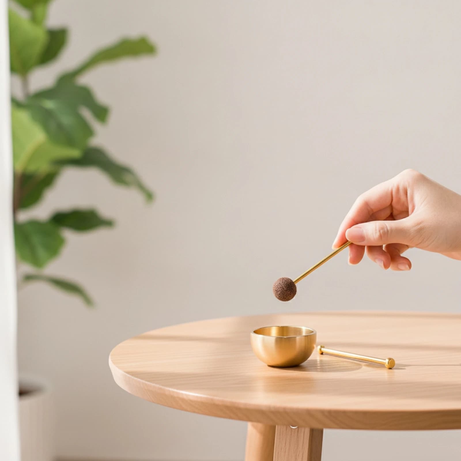 Mini Singing Bowl with Striker Clear Singing Bowl Set with Striker Instrument Resonant Sustained for Beginners, Meditation