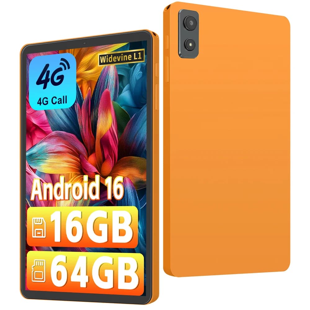 ANRY Nuovo Tablet Android 16 da 8,68 Pollici, 16GB RAM, 64GB ROM, Espandibile a 2TB, 4G LTE, Octa Core Unisoc T616, 5000mAh, 5G WiFi, 1340X800 90Hz