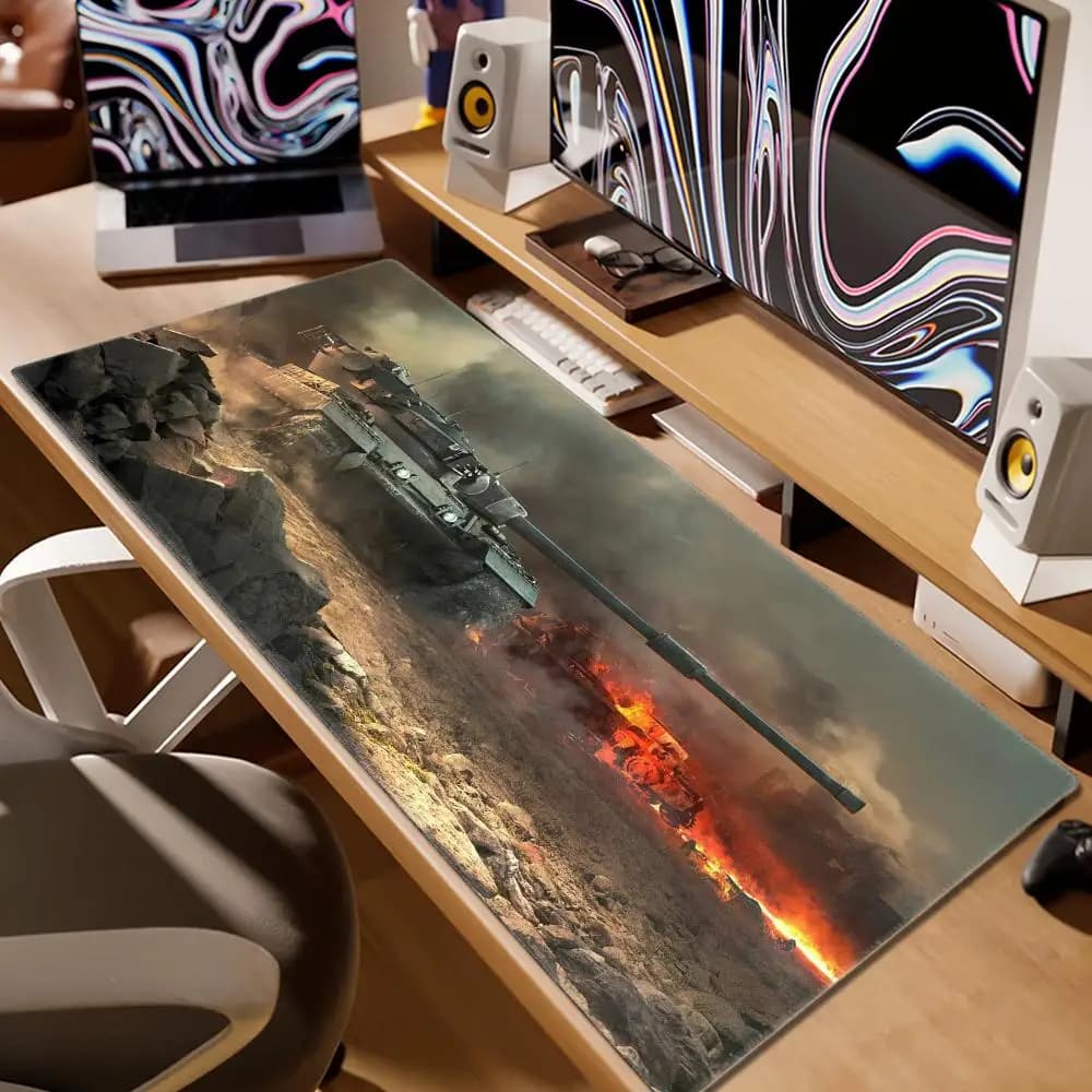 Tappetino per Mouse Gamer Home New XXL tappetino per Mouse tappetini da scrivania World of Tanks Office Soft Gamer Carpet Mouse Pad