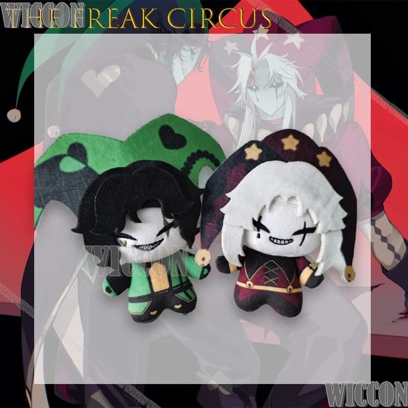 ‌ Peluche Anime The Freak Circus Pierro The Harl 10cm, Bambola Morbida da Collezione, Disponibile, per Feste di Halloween, Kawaii, Natale, Carnevale