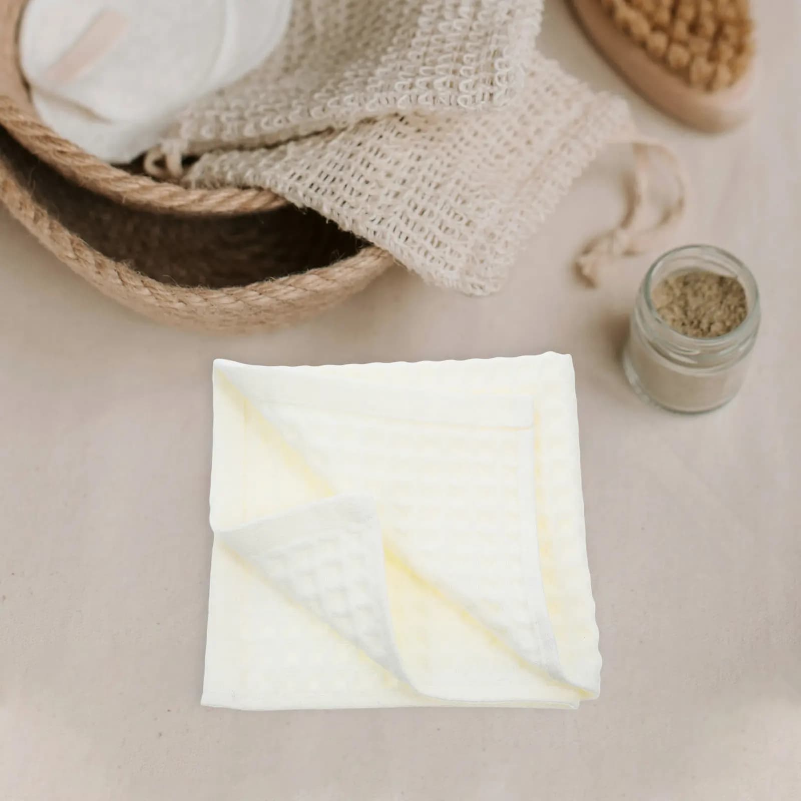 Set di 4 Asciugamani in Cotone Waffle, Morbidi e Altamente Assorbenti, Asciugatura Rapida, per Bagno, Pelle Sensibile e Viaggi