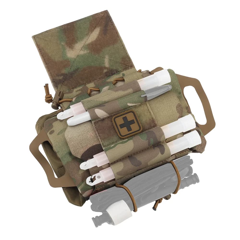 Tactical First Aid Pouch Rapid Deployment Medical Airsoft Hunting Quick Release Emergency Survival Bag Outdoor Camping Kits