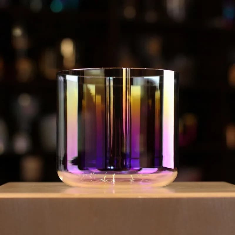 Crystal Singing Bowl Colorful Meditation 7 Sounds Quartz Singing Bowls Yoga Healing Bowls Musical Percussion Instruments